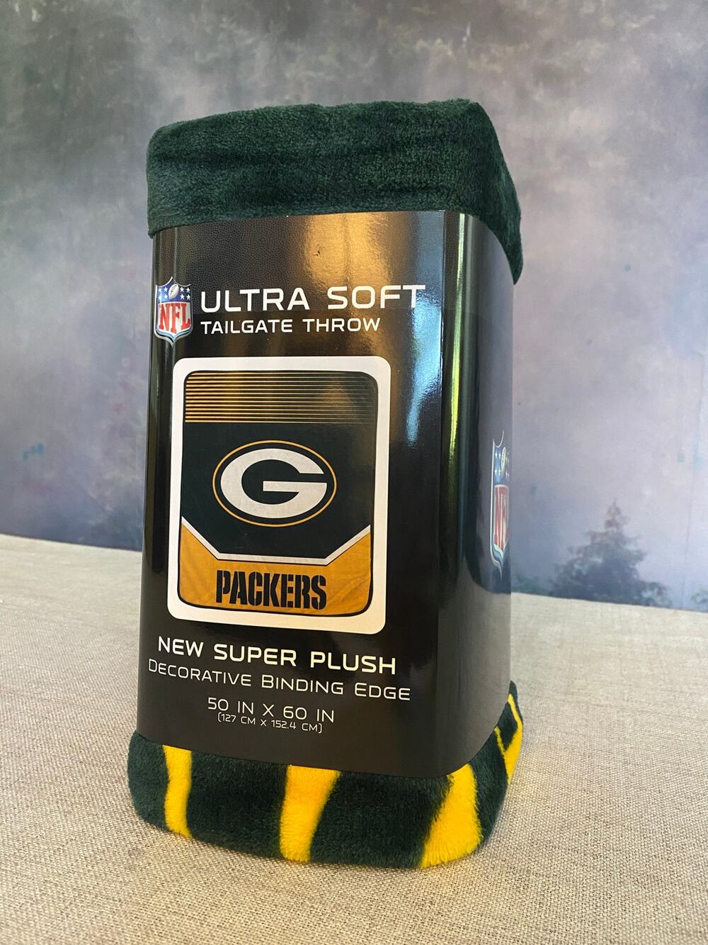 NFL Green Bay Packers Ultra Soft Tailgate Throw Blanket – 50” x 60” – New